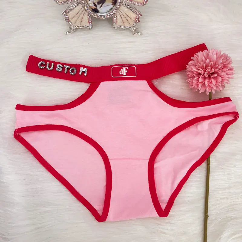 Custom Name Thongs Customized Thong  Cotton Boyfriend's Name Thongs Personalized Underwear Panties G-String Tanga Jewelry Gift