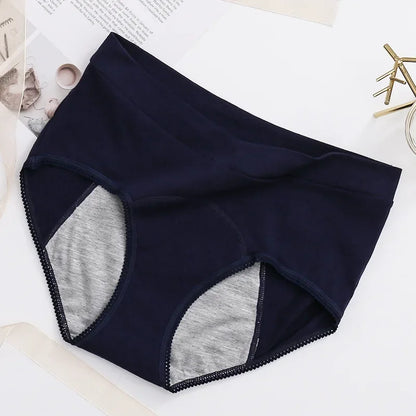 5 PCS Large Size High Waist Period Panties Women's Menstrual Leak-proof Sanitary Underwear