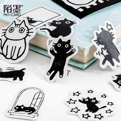 45Stickers / Box Kitten Notebook Boxed Stickers Cartoon Cute