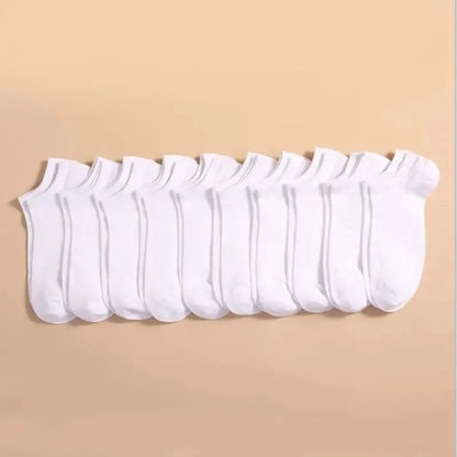 10 Pairs Women/Men Boat Socks Invisible Low Cut Silicone Non-slip