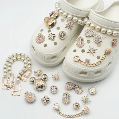 New Fashion Set Hole Shoe Charms Accessories Shoe Buckle Cute Pearl