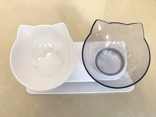 Non-Slip Double Cat Bowl Dog Bowl With Stand Pet Feeding Cat Water