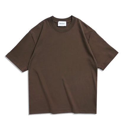 WAVLATII Oversized Summer T shirts for Women Men Brown Casual Female