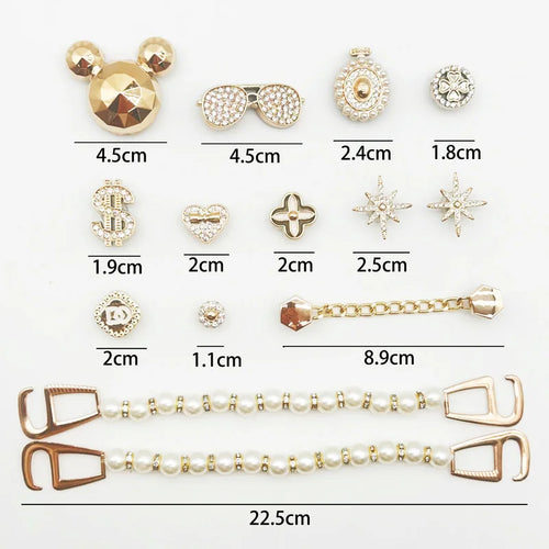 New Fashion Set Hole Shoe Charms Accessories Shoe Buckle Cute Pearl