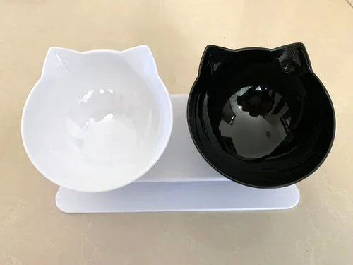 Non-Slip Double Cat Bowl Dog Bowl With Stand Pet Feeding Cat Water