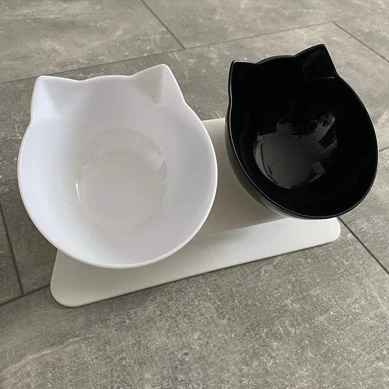 Non-Slip Double Cat Bowl Dog Bowl With Stand Pet Feeding Cat Water