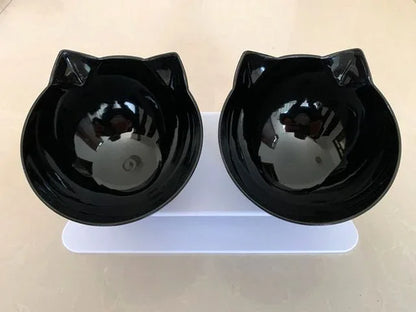 Non-Slip Double Cat Bowl Dog Bowl With Stand Pet Feeding Cat Water