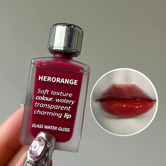 Lightly Glass Water Gloss Herorange Lip Glaze Mirror Moisturizing