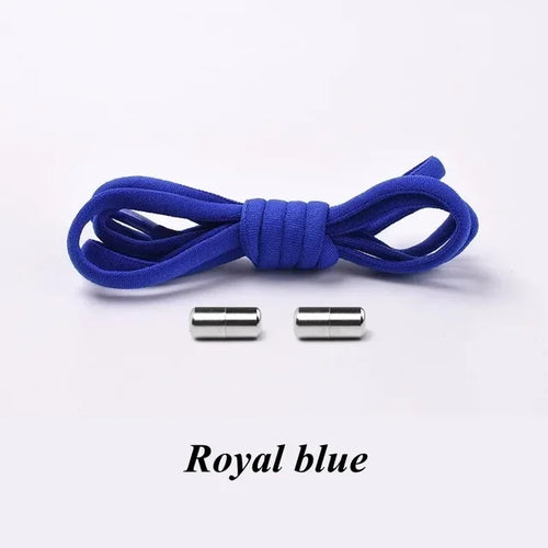 100cm  Elastic No Tie Shoelaces Metal Lock Shoe Laces For Kids Adult