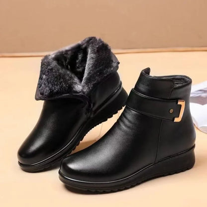 Women Ankle Boots Plush Short Tube Flat Soled Snow Boots 2024