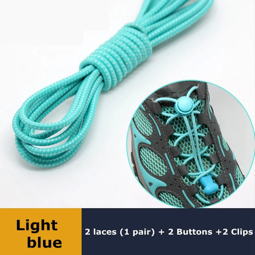 1pair Lazy Laces Sneaker ShoeLaces Elastic Shoe Laces  Shoe