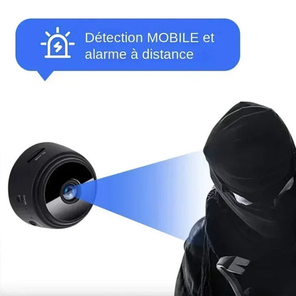 Mini wireless surveillance camera, WiFi, security monitoring, remote