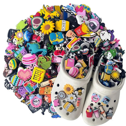 30pcs Random Pattern Shoe Charms Set For Clogs Bag Bubble Slides