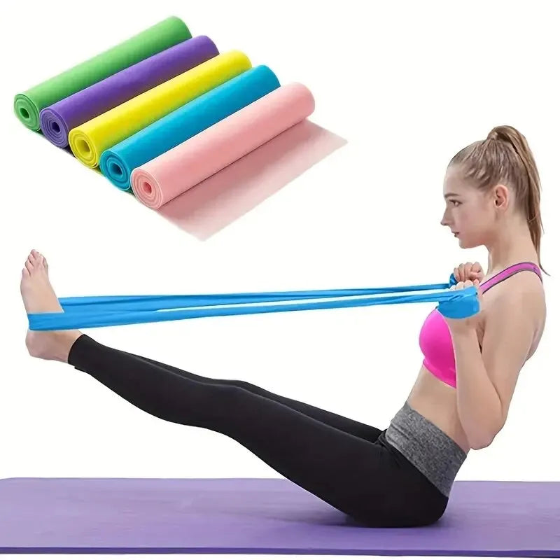 1 Pc TPE Yoga Tension Sheet Elastic Band Fitness Exercise Resistance