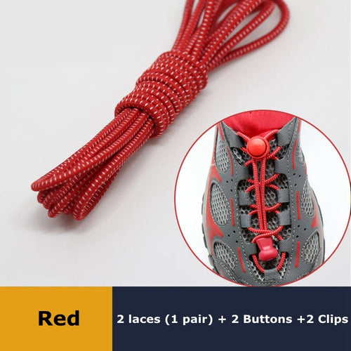 1pair Lazy Laces Sneaker ShoeLaces Elastic Shoe Laces  Shoe