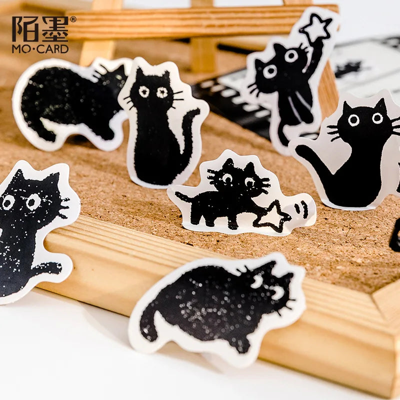 45Stickers / Box Kitten Notebook Boxed Stickers Cartoon Cute