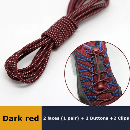 1pair Lazy Laces Sneaker ShoeLaces Elastic Shoe Laces  Shoe