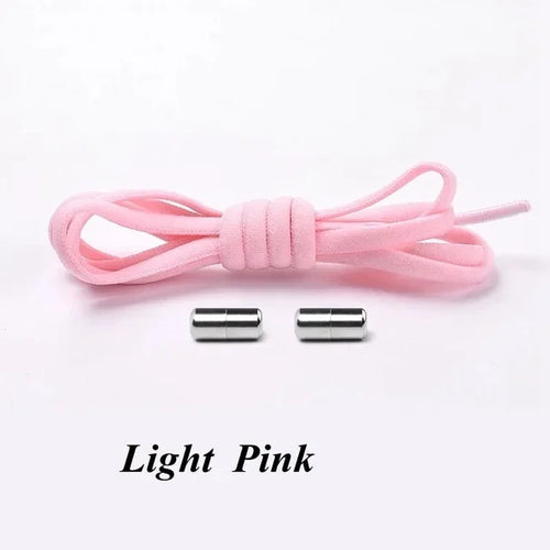 100cm  Elastic No Tie Shoelaces Metal Lock Shoe Laces For Kids Adult