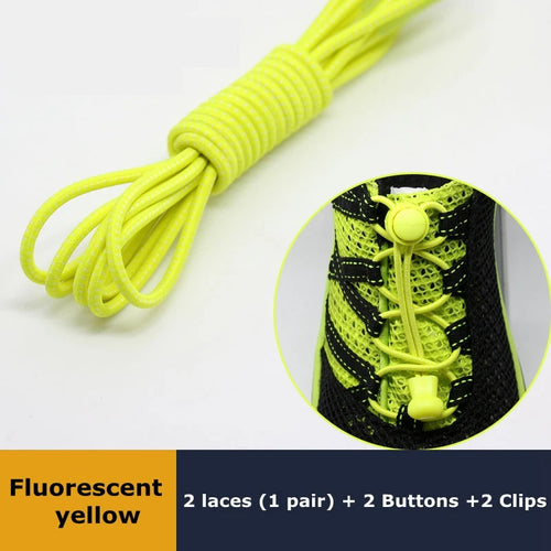 1pair Lazy Laces Sneaker ShoeLaces Elastic Shoe Laces  Shoe