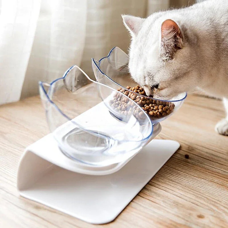 Non-Slip Double Cat Bowl Dog Bowl With Stand Pet Feeding Cat Water