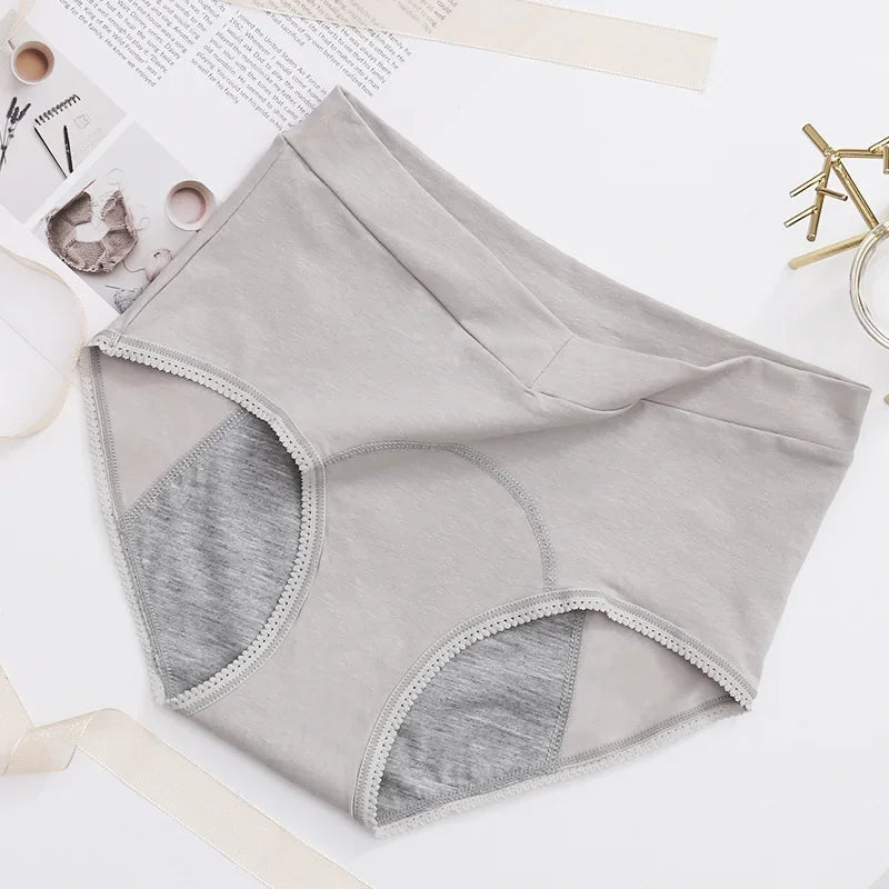 5 PCS Large Size High Waist Period Panties Women's Menstrual Leak-proof Sanitary Underwear