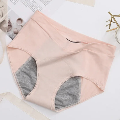 5 PCS Large Size High Waist Period Panties Women's Menstrual Leak-proof Sanitary Underwear