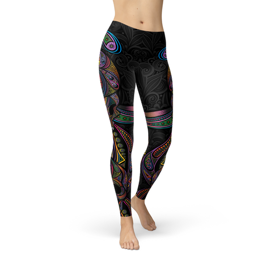 Womens Sugar Skull Leggings