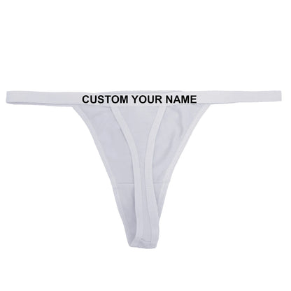 Custom Thong With Embroideried Name  Personalized Underwear with His Name Panties Underwear Briefs Lingerie G-string Thongs