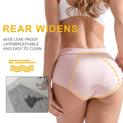 5 PCS Large Size High Waist Period Panties Women's Menstrual Leak-proof Sanitary Underwear