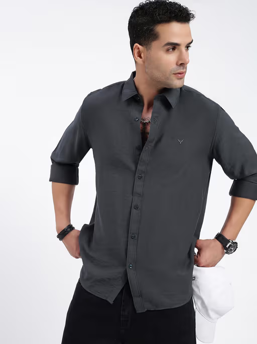 Men'S Full Sleeve Solid Cotton Blend Shirt For Men (Size-M)